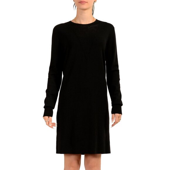 Viktor & Rolf Women's Black Wool Knitted Bodycon Dress US S IT 40 - Picture 1 of 5